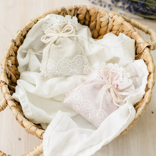 Burlap and Lace Lavender Sachet