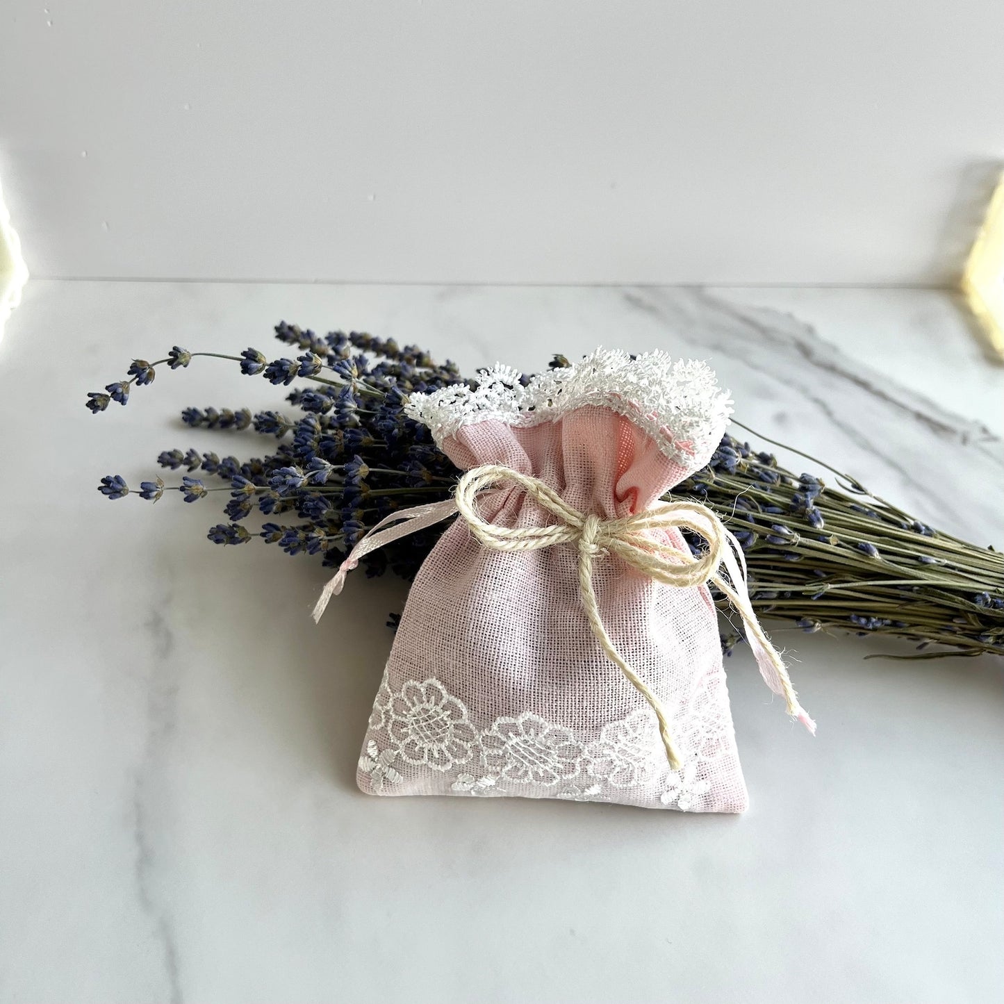 Burlap and Lace Lavender Sachet